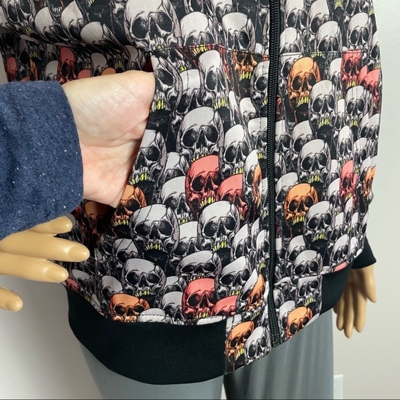 FIFTY 24SF Gallery Skull Design Zip-Up Hoodie – Size Large - Picture 3 of 11